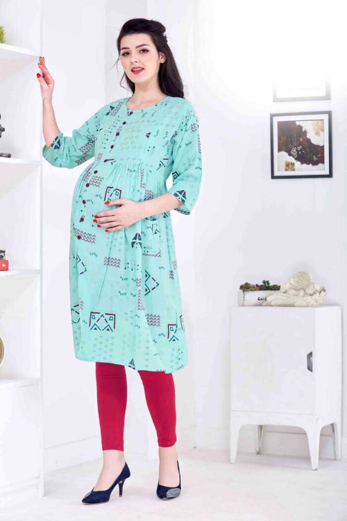 Three forth sleeve printed Maternity top