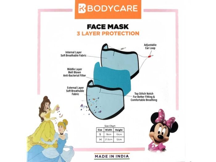 Kids Mask - 3 layer Protection Face Mask for Girls