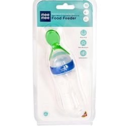 Mee Mee Squeezy Silicone Spoon Feeder with in-Built Stand (Blue)