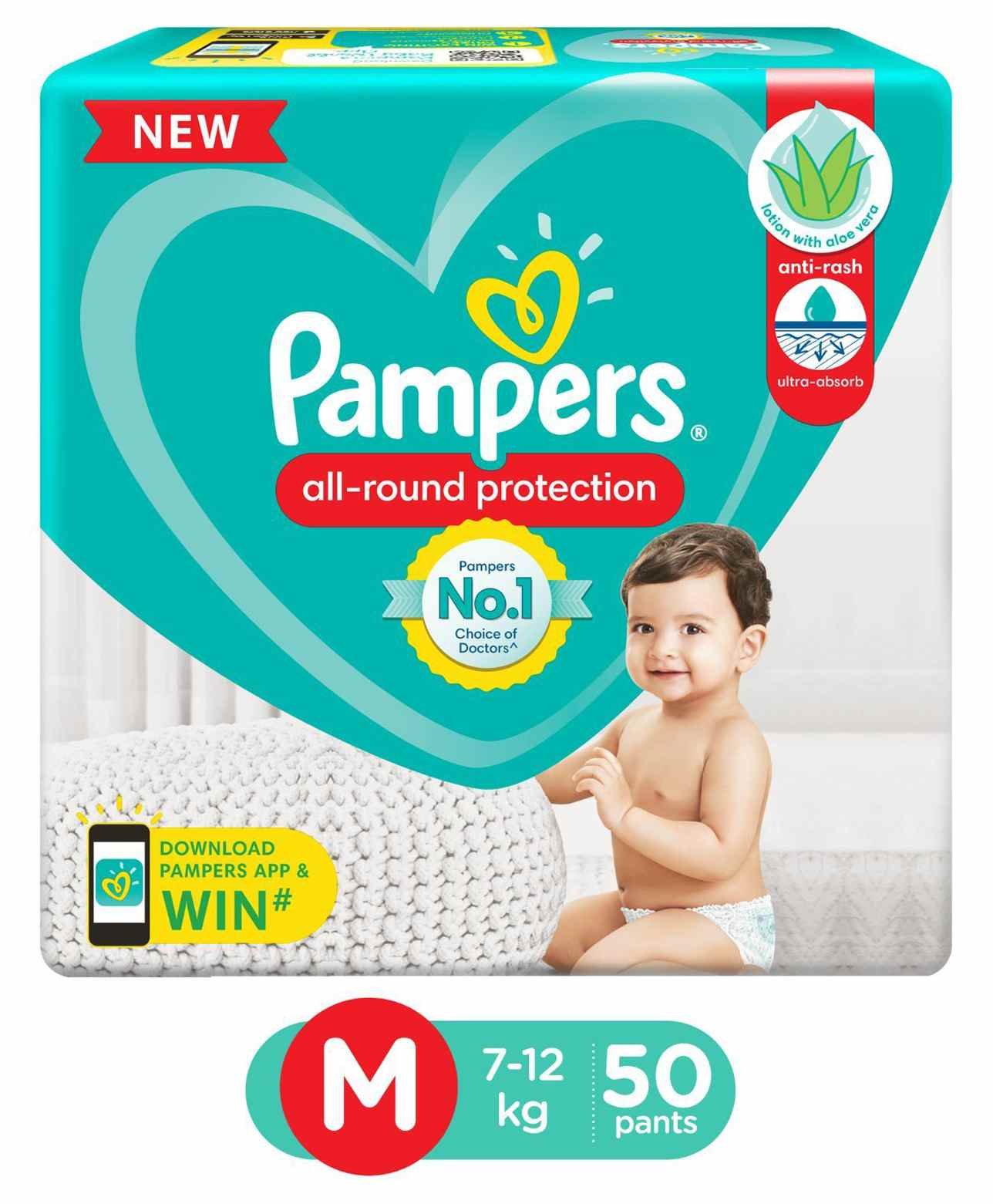 Buy Pampers Baby Diaper - Pants, Small, 4-8 kg, Soft Cotton, Soaks up to 12  Hours Online at Best Price of Rs 1273.5 - bigbasket