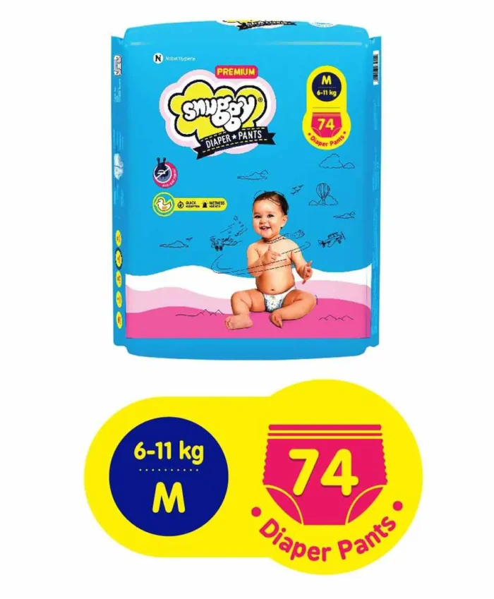 Snuggy premium Baby Diaper Pants Medium 74 Count