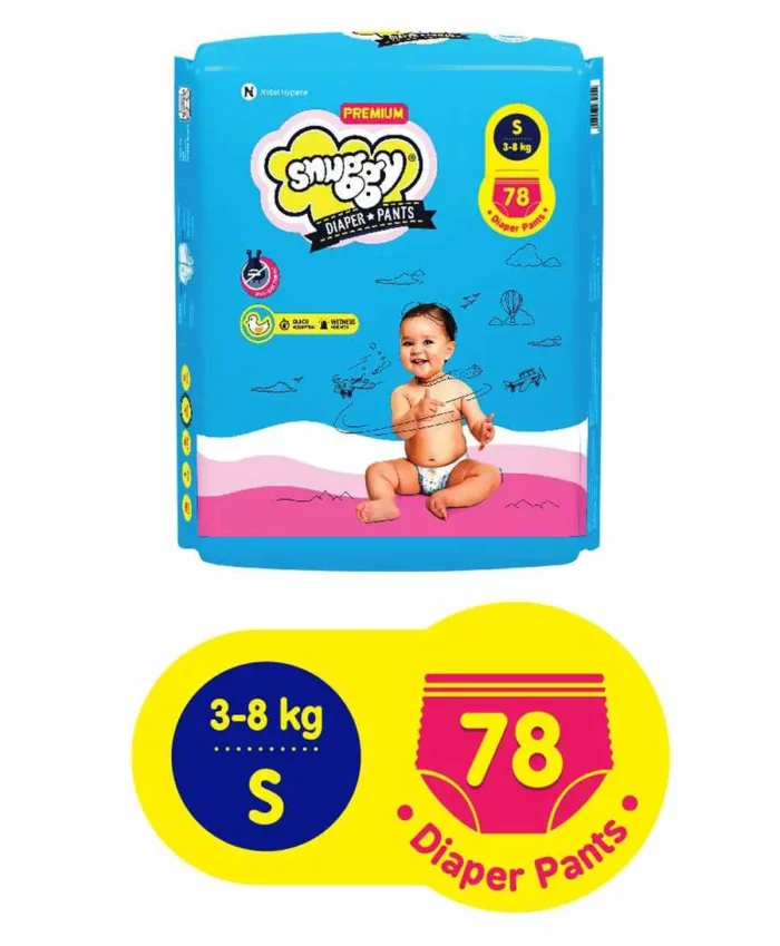 Snuggy premium Baby Diaper Pants Small 78 Count